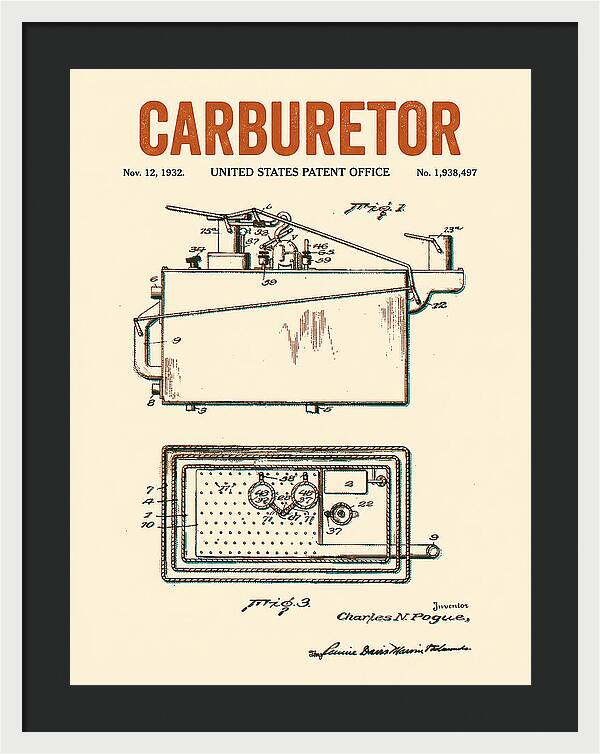 Carburetor Retro Patent Us1938497a