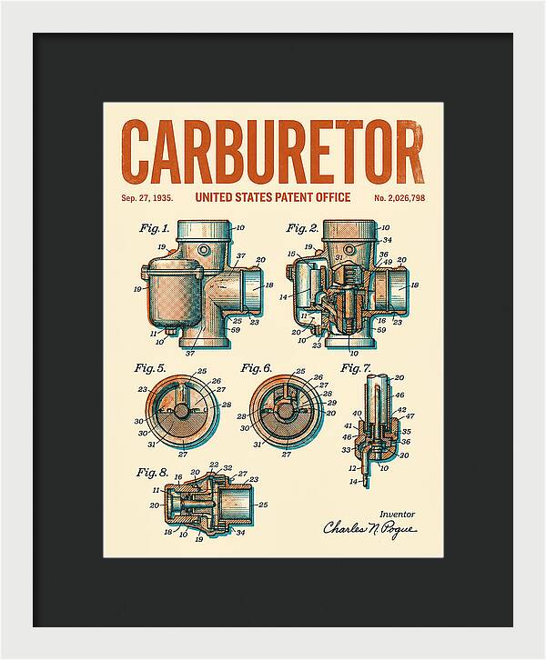 Carburetor Retro Patent Us2026798a