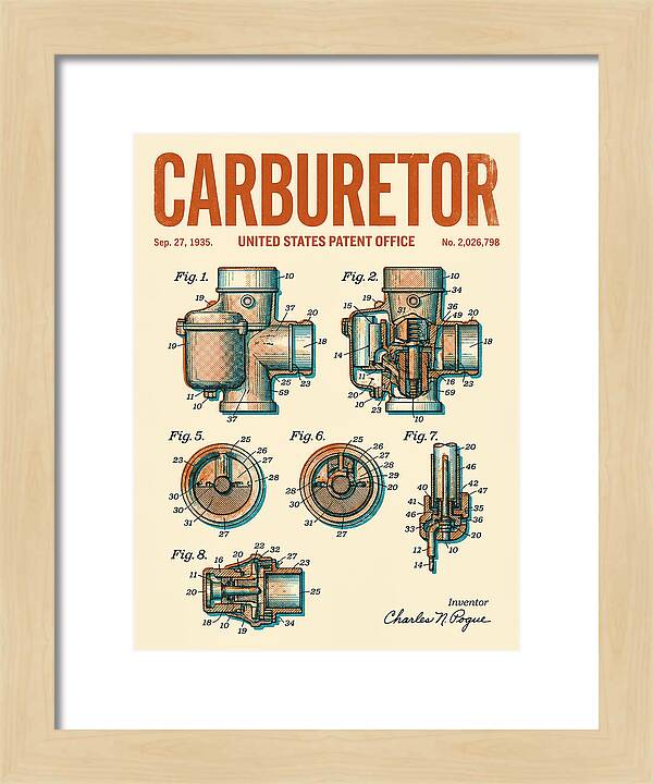 Carburetor Retro Patent Us2026798a