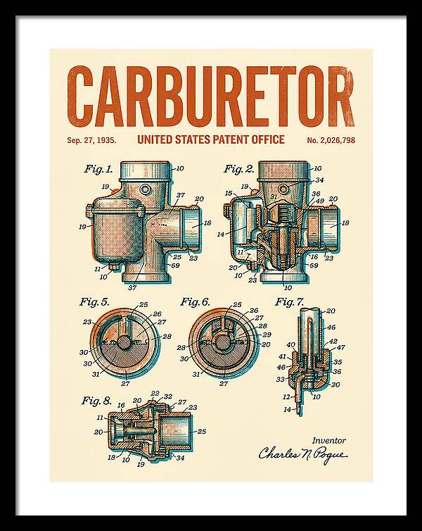 Carburetor Retro Patent Us2026798a