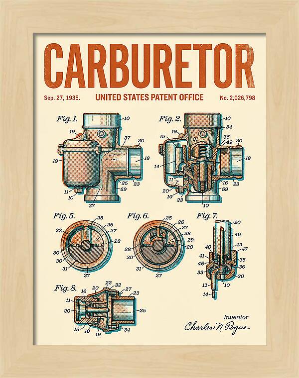 Carburetor Retro Patent Us2026798a