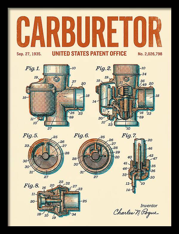 Carburetor Retro Patent Us2026798a