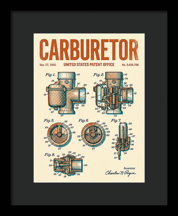 Carburetor Retro Patent Us2026798a