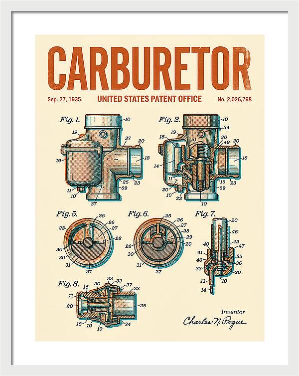Carburetor Retro Patent Us2026798a