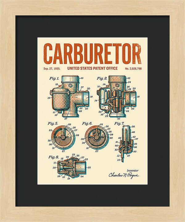 Carburetor Retro Patent Us2026798a
