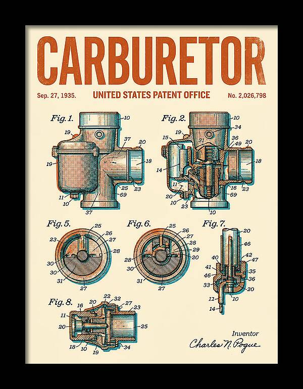 Carburetor Retro Patent Us2026798a