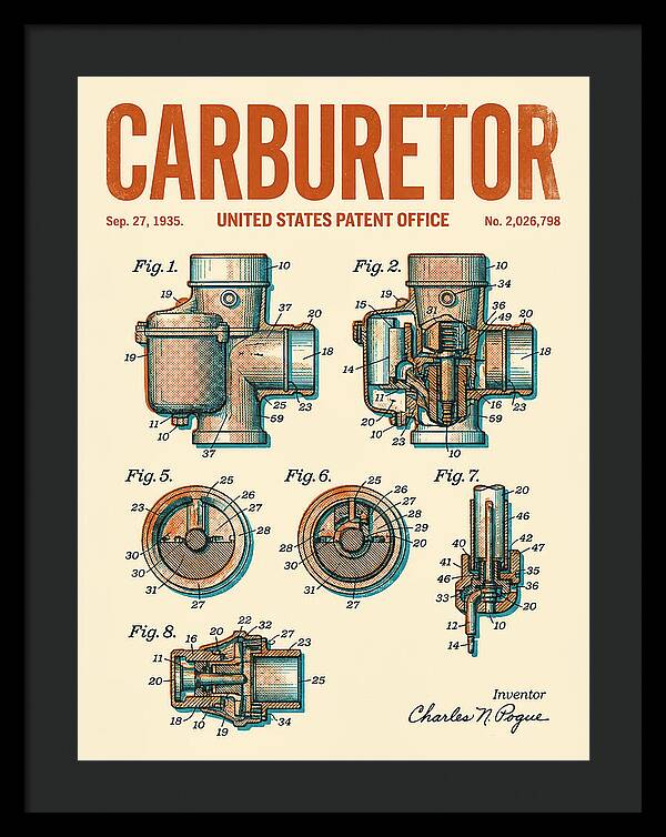 Carburetor Retro Patent Us2026798a