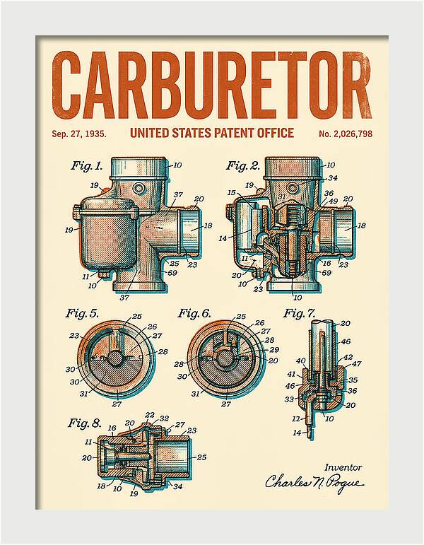 Carburetor Retro Patent Us2026798a