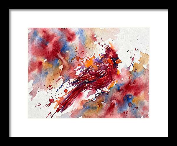 Cardinal In Vibrant Watercolor