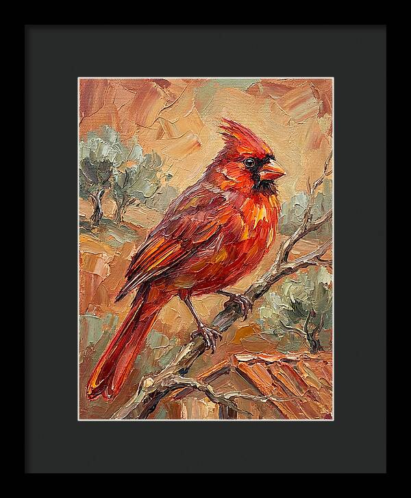 Cardinal Perched In Nature