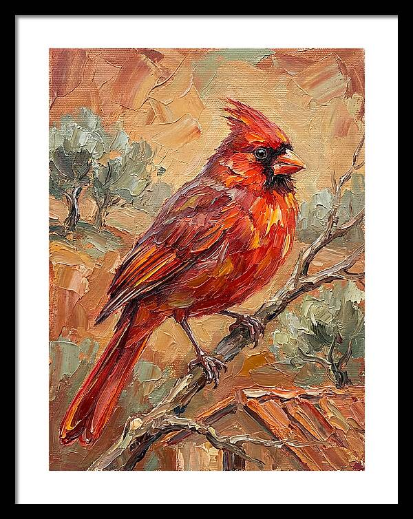 Cardinal Perched In Nature
