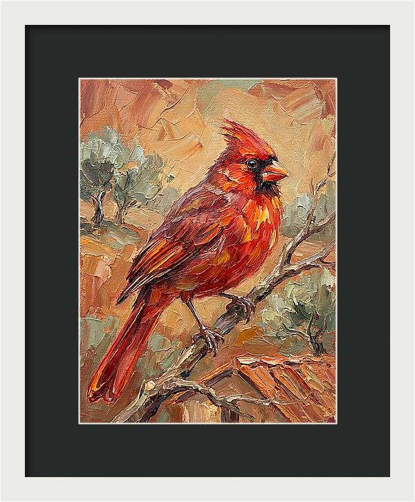 Cardinal Perched In Nature