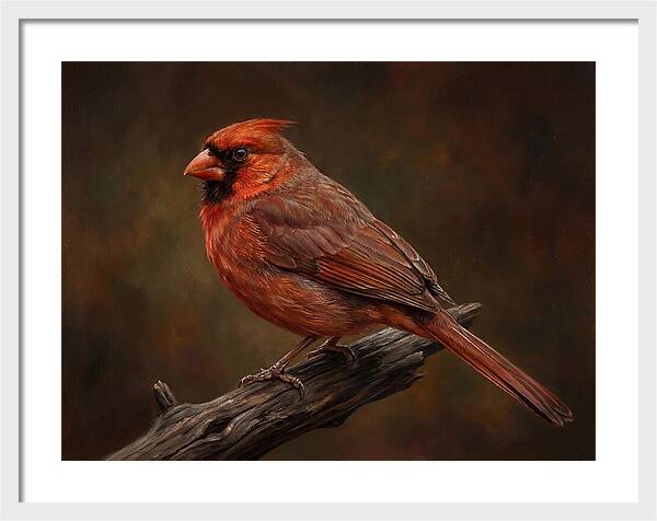 Cardinal Perched On Branch