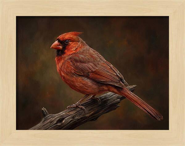 Cardinal Perched On Branch
