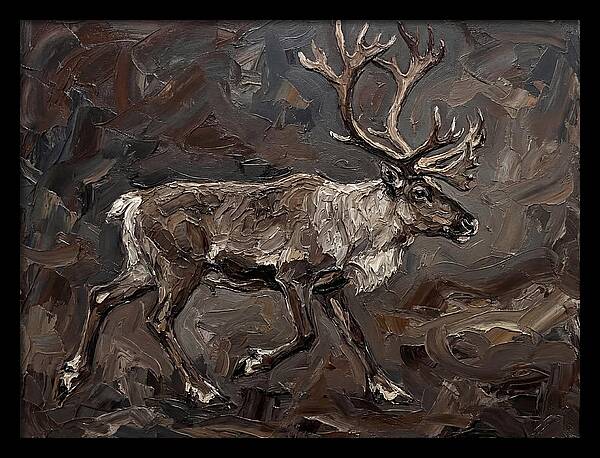 Caribou In Earthy Tones