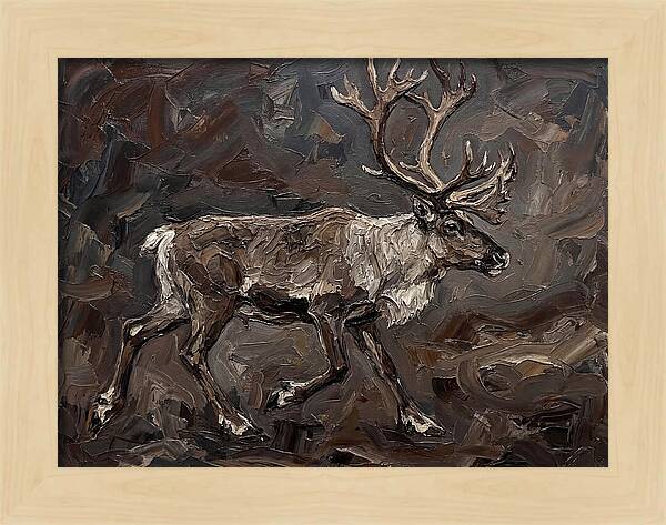 Caribou In Earthy Tones