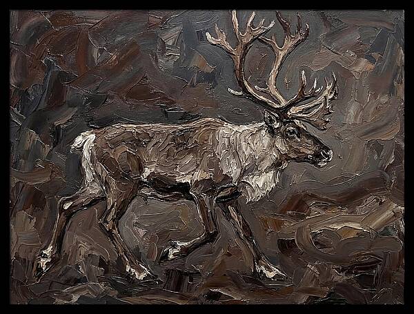 Caribou In Earthy Tones