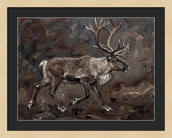 Caribou In Earthy Tones