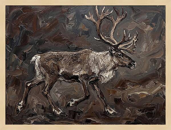 Caribou In Earthy Tones