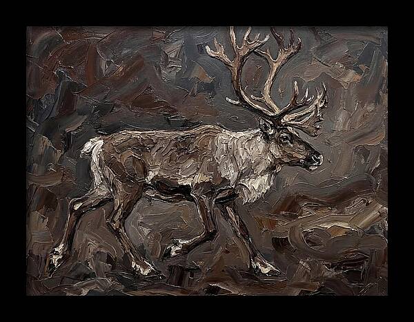 Caribou In Earthy Tones