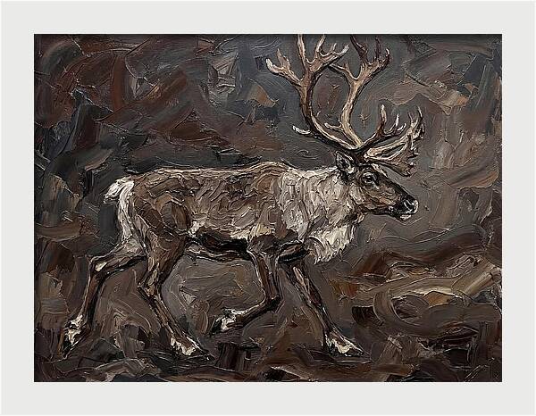 Caribou In Earthy Tones