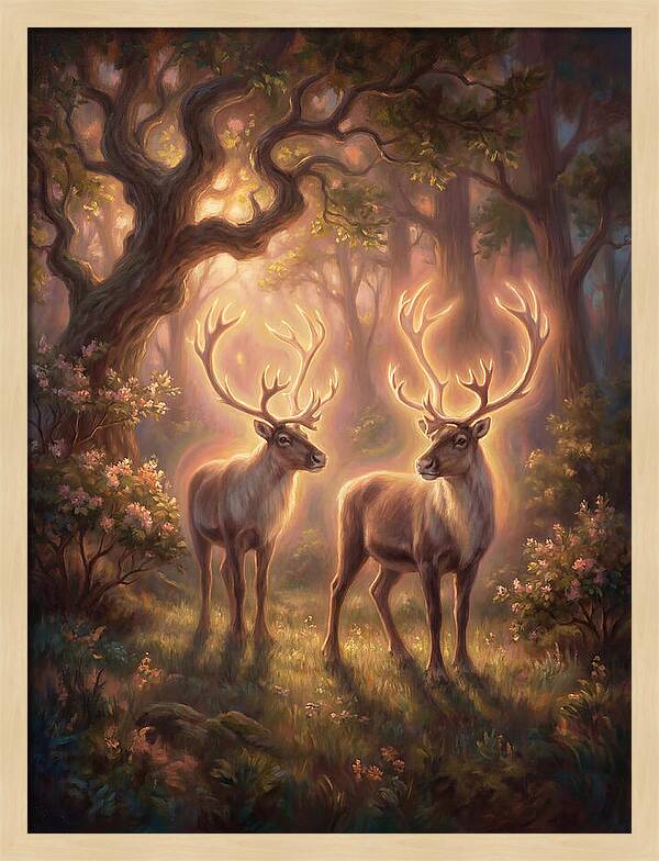 Caribou In Forest
