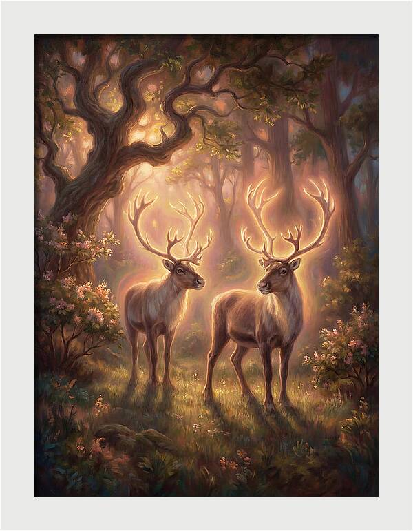 Caribou In Forest