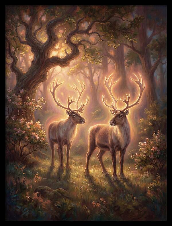 Caribou In Forest