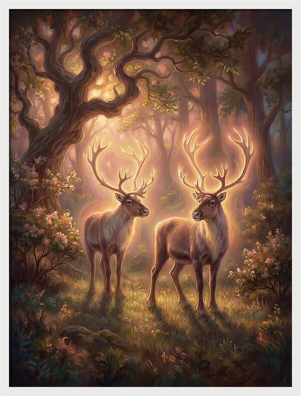 Caribou In Forest