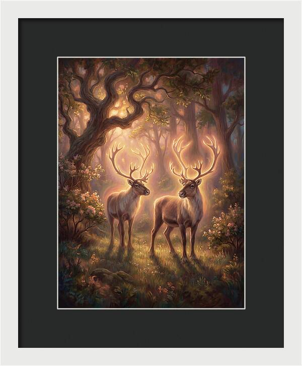 Caribou In Forest