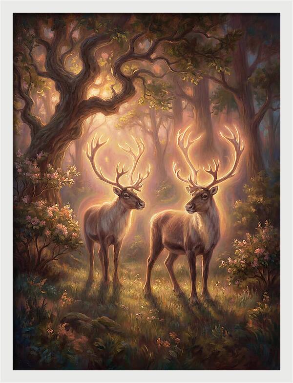 Caribou In Forest