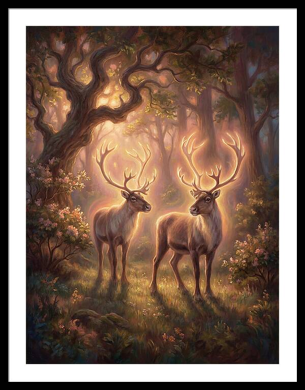 Caribou In Forest