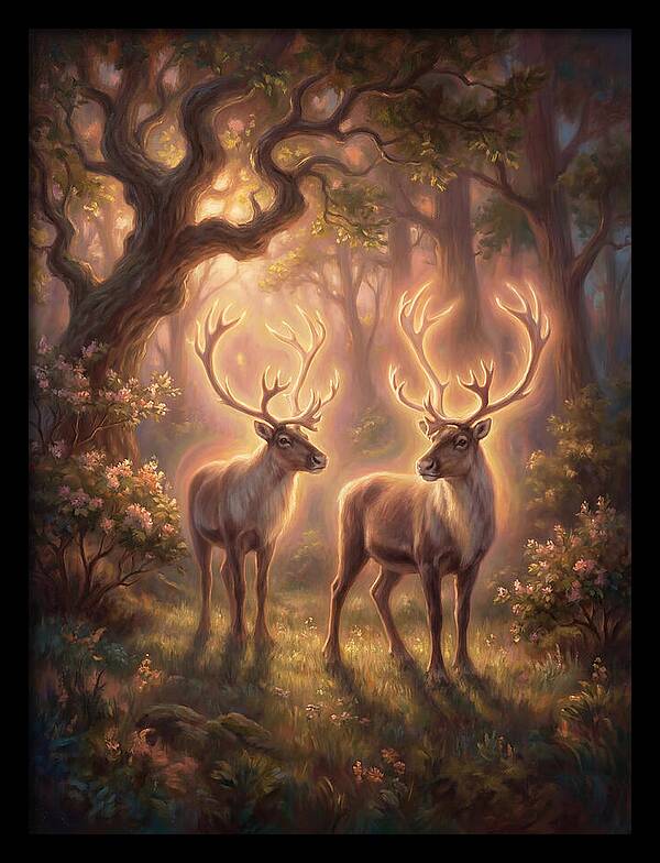Caribou In Forest