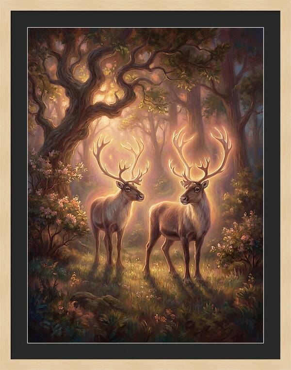 Caribou In Forest