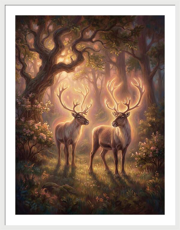 Caribou In Forest