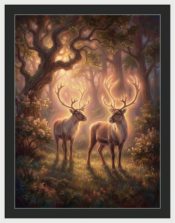 Caribou In Forest
