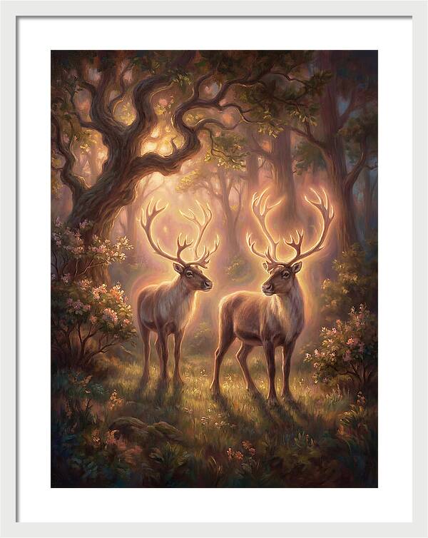 Caribou In Forest