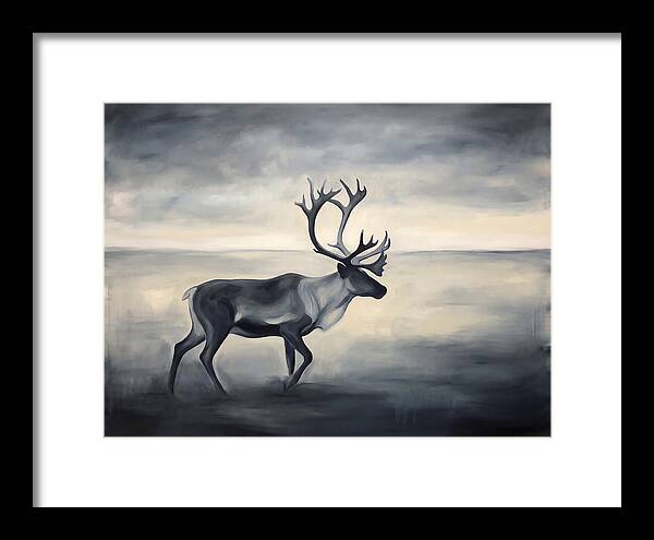 Caribou In Monochrome