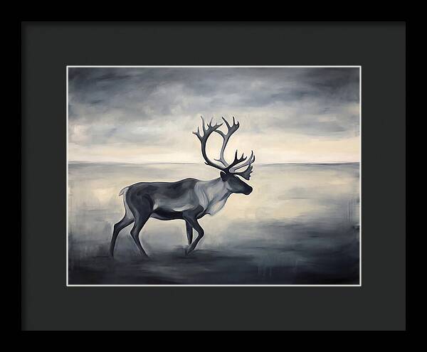Caribou In Monochrome