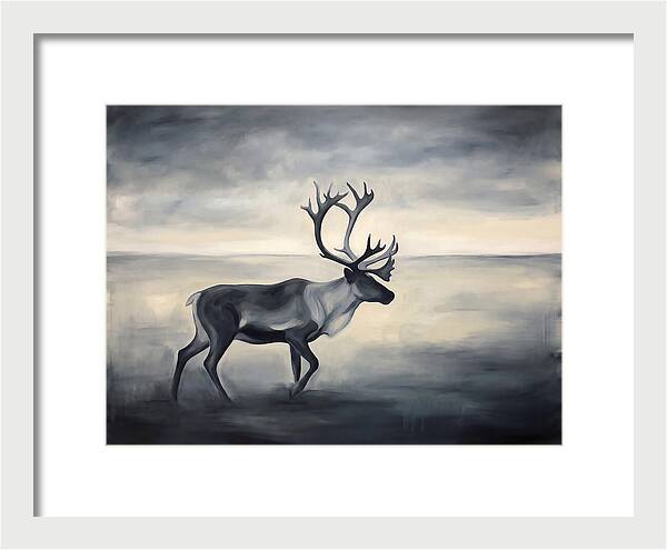 Caribou In Monochrome