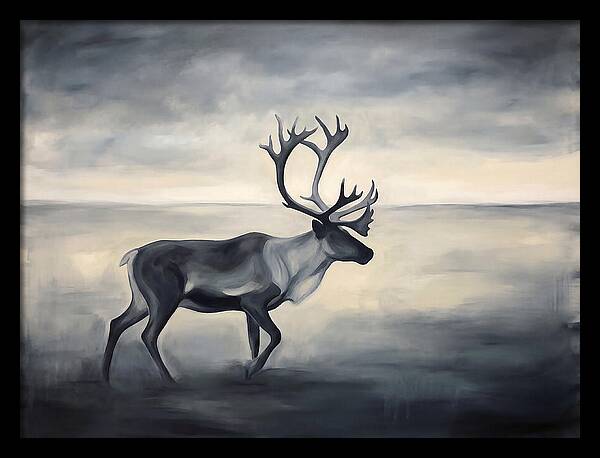 Caribou In Monochrome