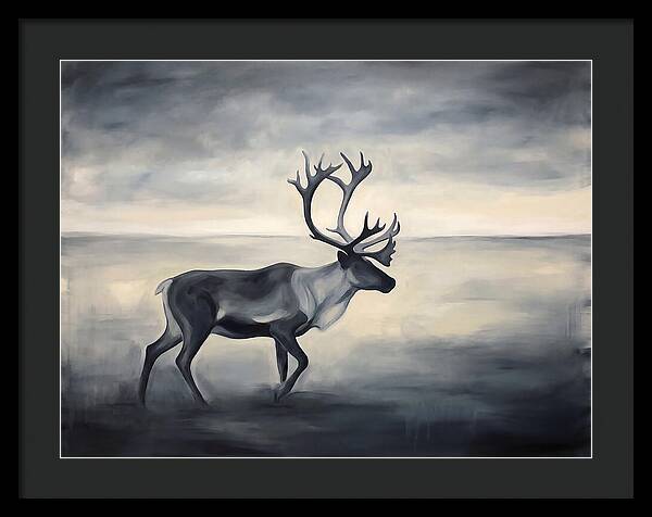 Caribou In Monochrome