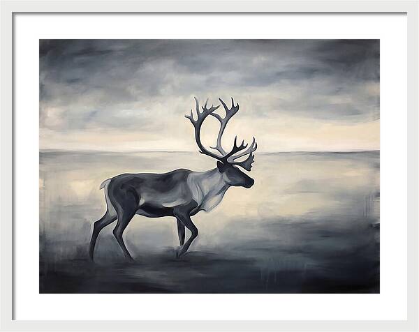 Caribou In Monochrome
