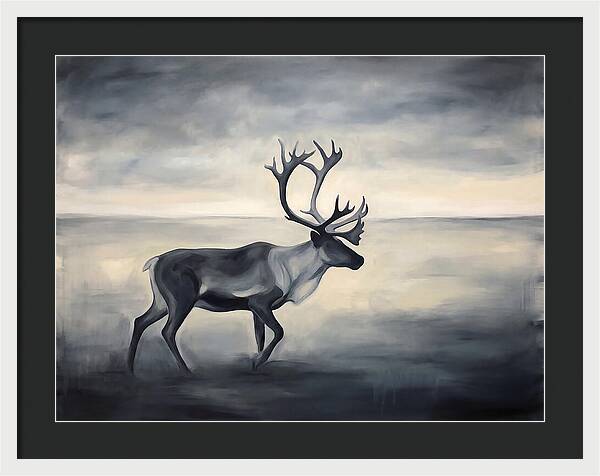 Caribou In Monochrome