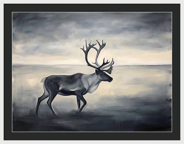 Caribou In Monochrome