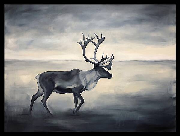 Caribou In Monochrome