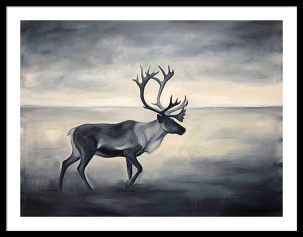 Caribou In Monochrome
