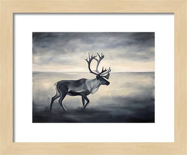 Caribou In Monochrome