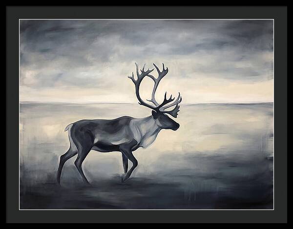 Caribou In Monochrome