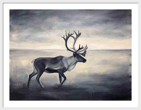 Caribou In Monochrome